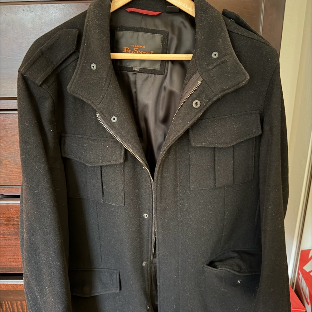 Ben Sherman Charcoal Military Jacket